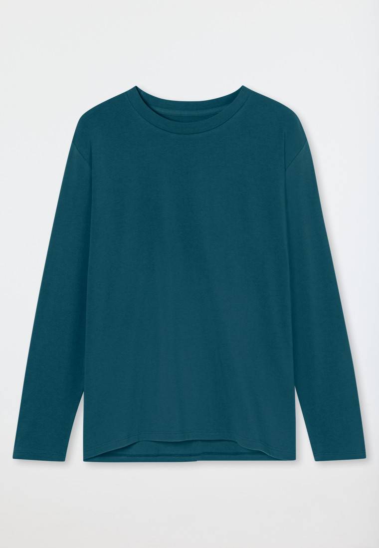 Schiesser Shirt langarm rundhals petrol - Mix+Relax 2025