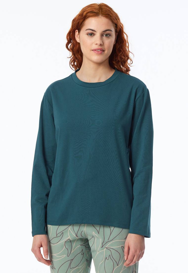Schiesser Shirt langarm rundhals petrol - Mix+Relax 2025