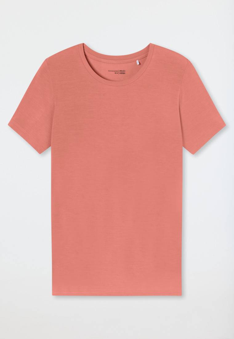 Schiesser Shirt kurzarm rundhals papaya - Mix+Relax Outlet