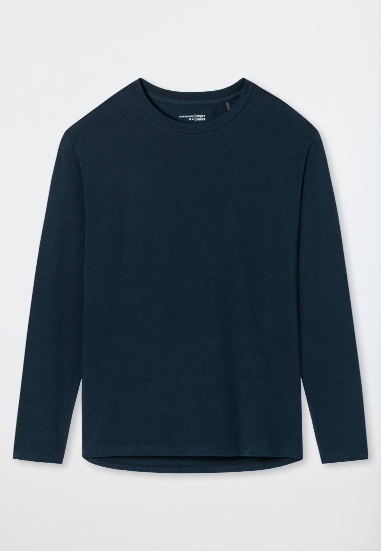 Schiesser Shirt langarm dunkeblau - Mix+Relax Verkauf