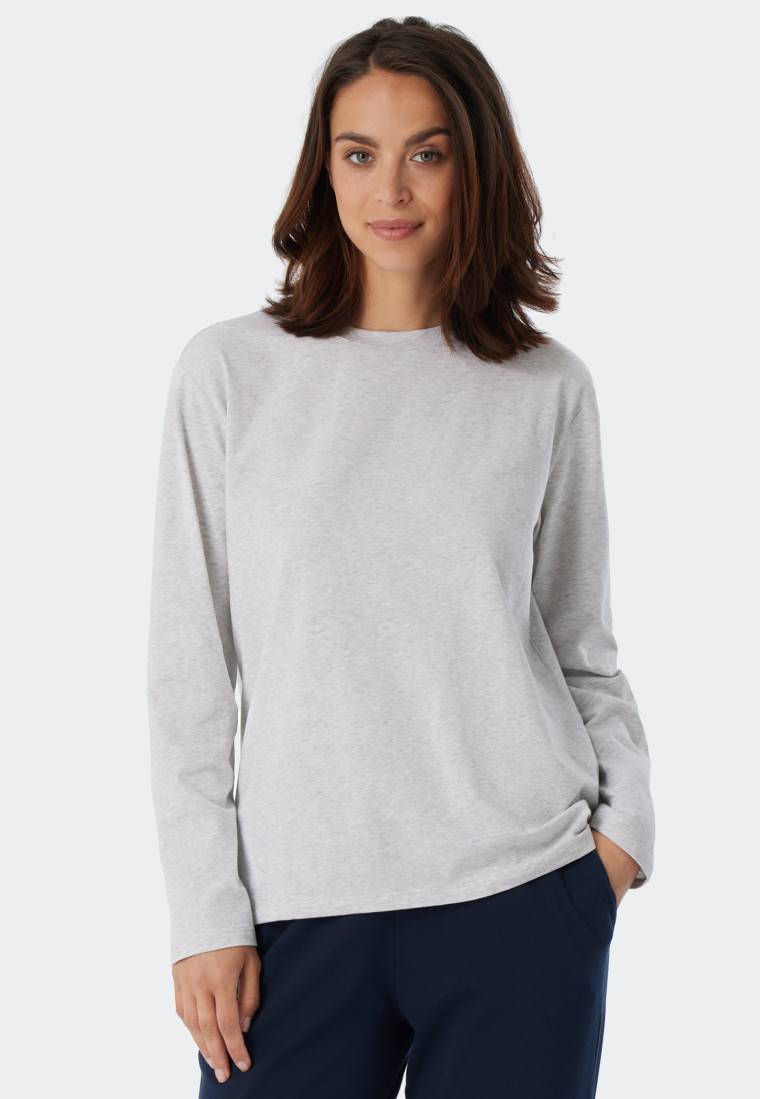 Schiesser Shirt langarm grau meliert - Mix+Relax Angebote