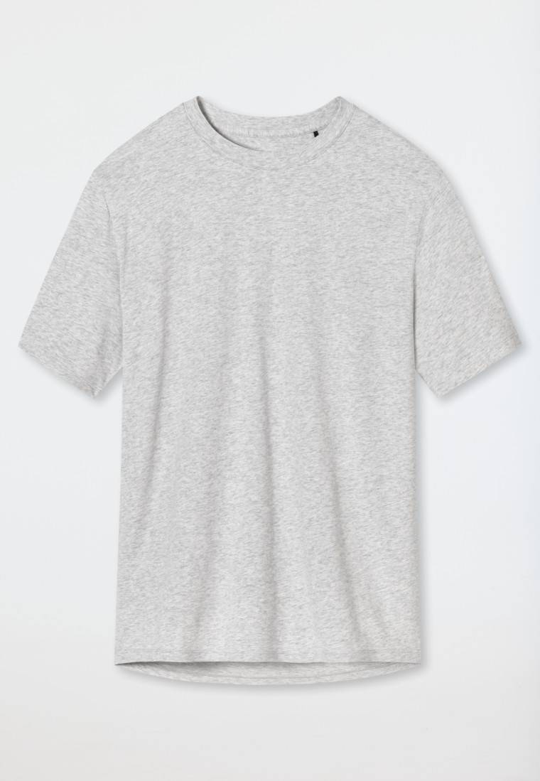 Schiesser Shirt kurzarm grau meliert - Mix+Relax Fabrikverkauf
