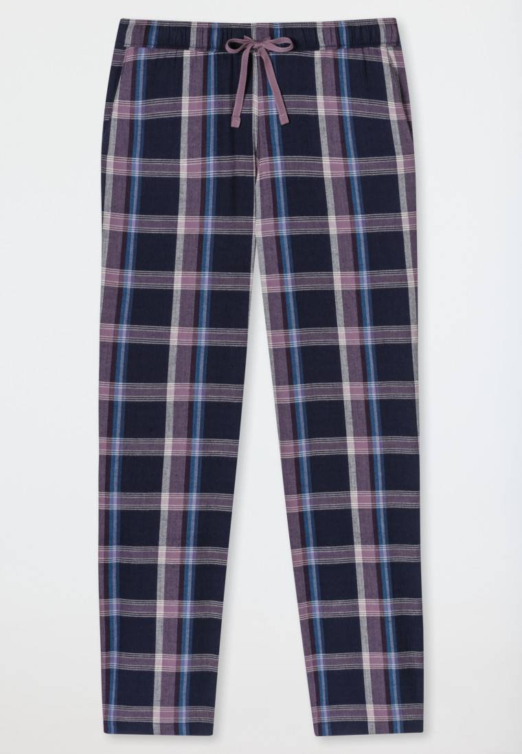 Schiesser Hose lang Flanell Organic Cotton Karos multicolor - Mix+Relax Fabrik Onlineshop
