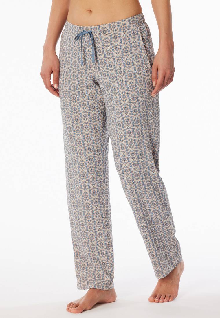 Schiesser Hose lang Blümchen multicolor gemustert - Mix+Relax Fabrikpreis