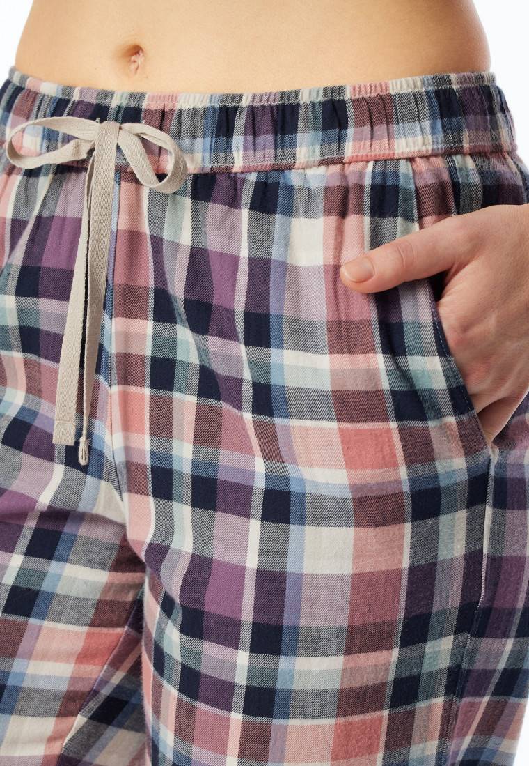 Schiesser Hose lang Flanell Organic Cotton Karos multicolor - Mix+Relax Sonderangebot