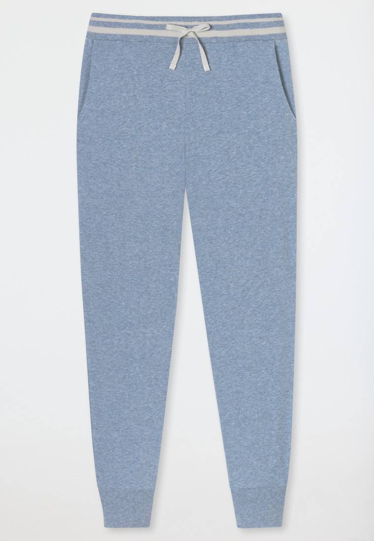 Schiesser Loungehose lang Organic Cotton Bündchen jeans-meliert - Mix+Relax Rabatt