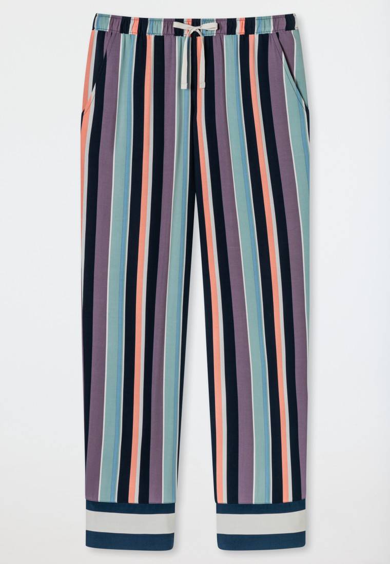 Schiesser Hose lang Webware Streifen multicolor - Mix+Relax Flash Sale