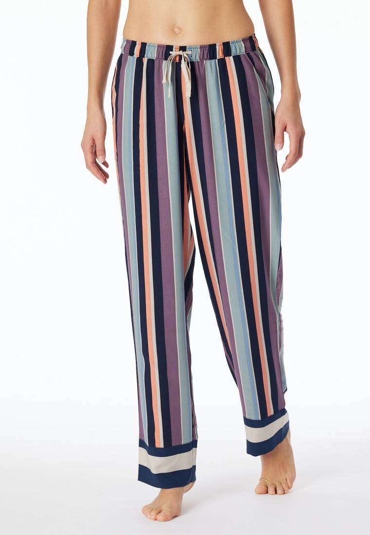 Schiesser Hose lang Webware Streifen multicolor - Mix+Relax Flash Sale