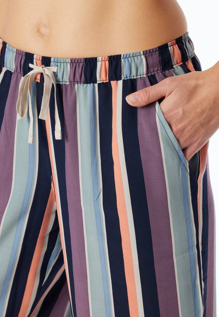 Schiesser Hose lang Webware Streifen multicolor - Mix+Relax Flash Sale