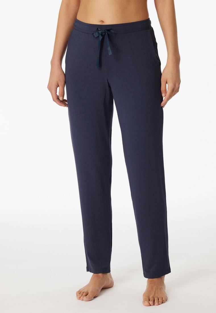 Schiesser Hose lang/extra-lang Modal blau - Mix+Relax Begrenztes Angebot