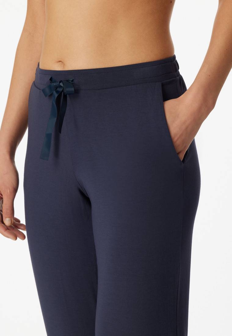 Schiesser Hose lang/extra-lang Modal blau - Mix+Relax Begrenztes Angebot