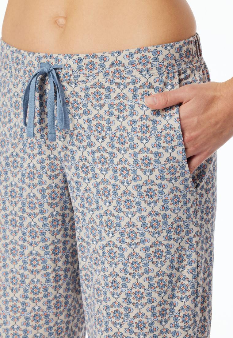 Schiesser Hose 3/4-lang multicolor gemustert - Mix+Relax Preisnachlass