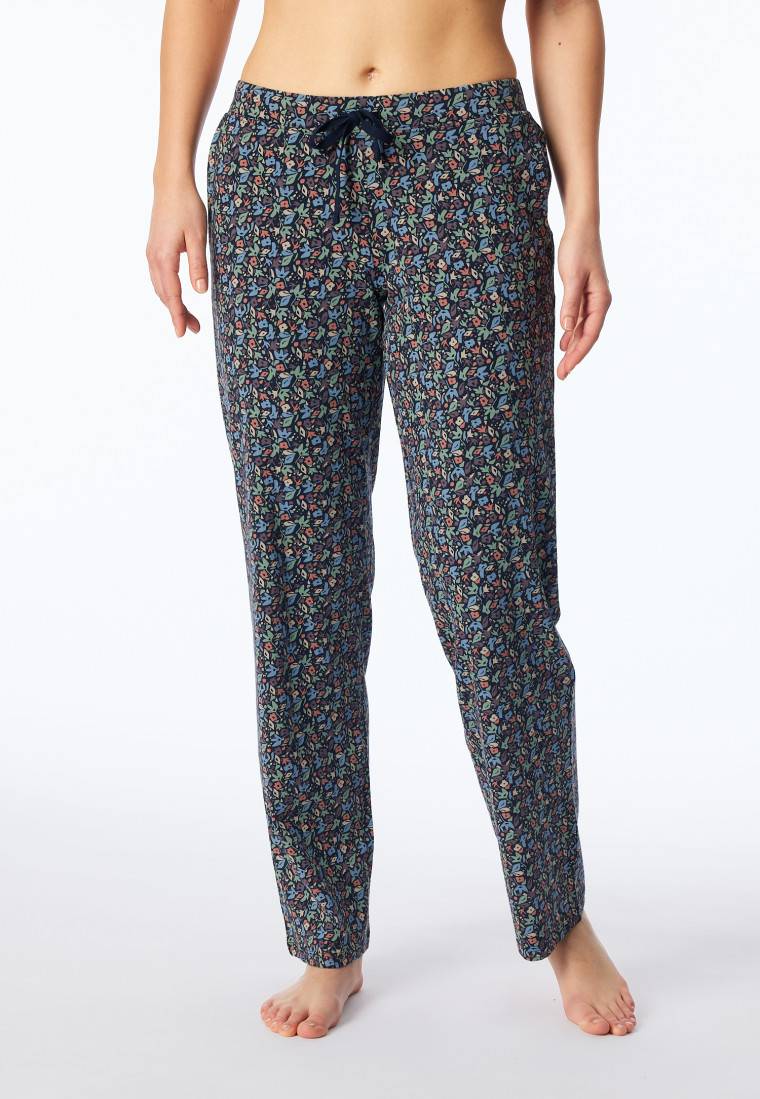 Schiesser Hose lang multicolor floral gemustert - Mix+Relax Saisonschlussverkauf