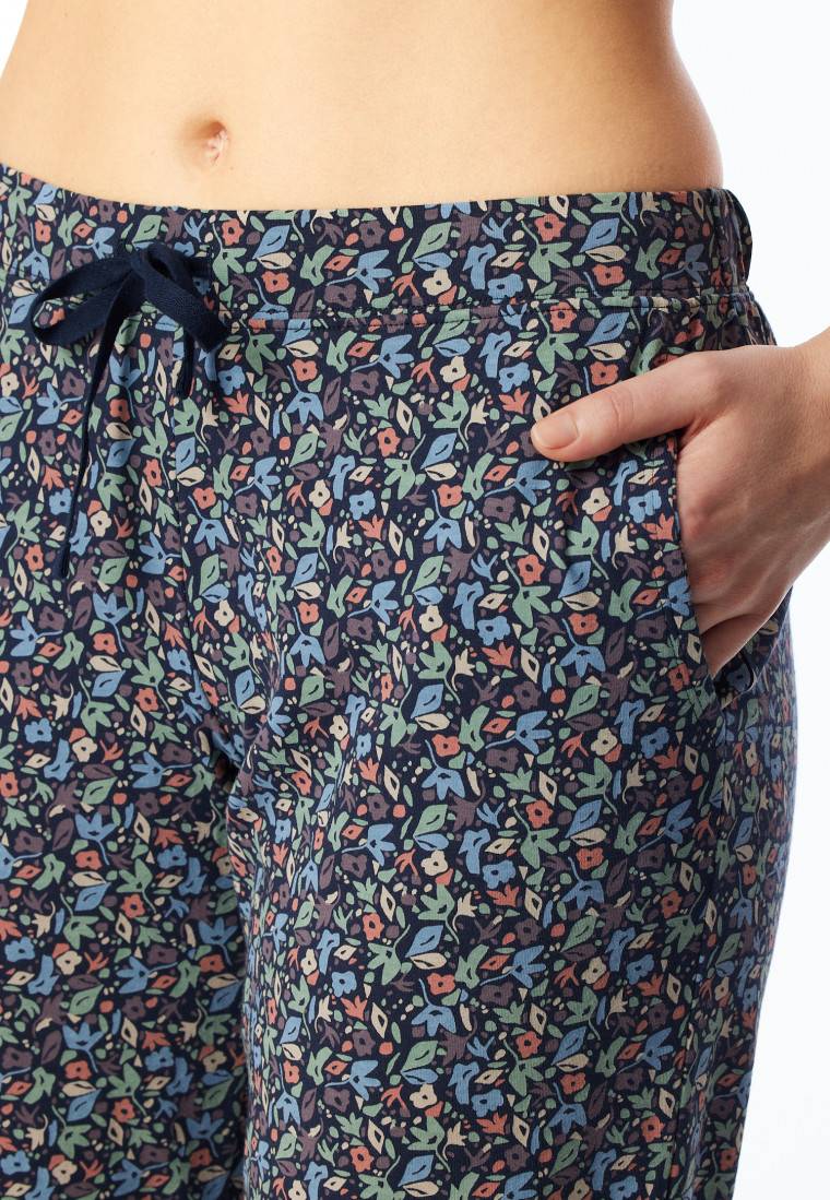 Schiesser Hose lang multicolor floral gemustert - Mix+Relax Saisonschlussverkauf
