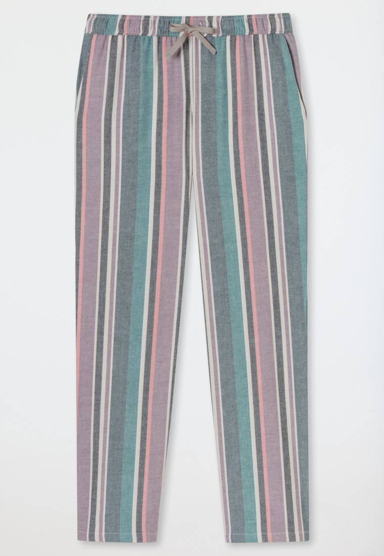 Schiesser Hose lang Flanell Organic Cotton Streifen multicolor - Mix+Relax Black Friday