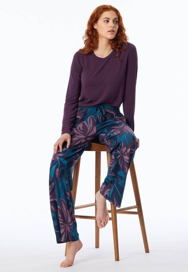 Schiesser Hose lang Blumen multicolor - Mix+Relax Weihnachtsangebot