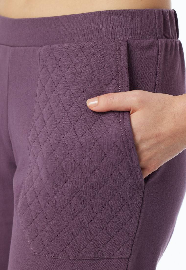 Schiesser Hose lang Jersey-Quiltstoff und Sweatware malve - Mix+Relax Vatertagsangebot