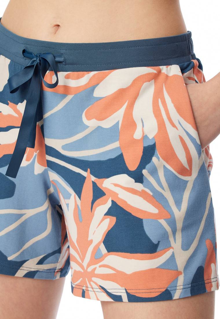 Schiesser Hose kurz Blumen multicolor - Mix+Relax Jubiläumsangebot