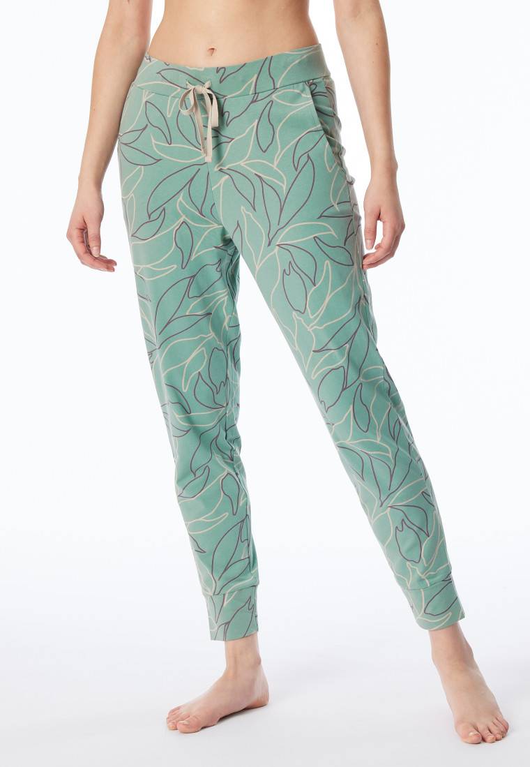 Schiesser Hose lang Bündchen Blumen multicolor - Mix+Relax Lagerräumung