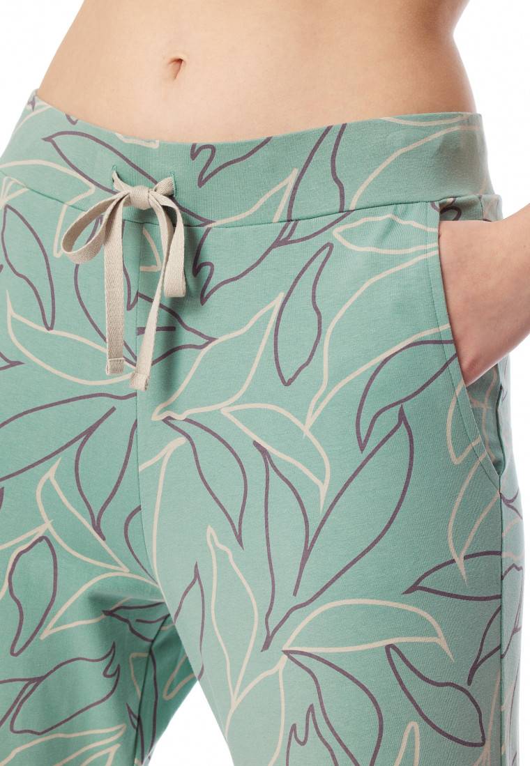 Schiesser Hose lang Bündchen Blumen multicolor - Mix+Relax Lagerräumung