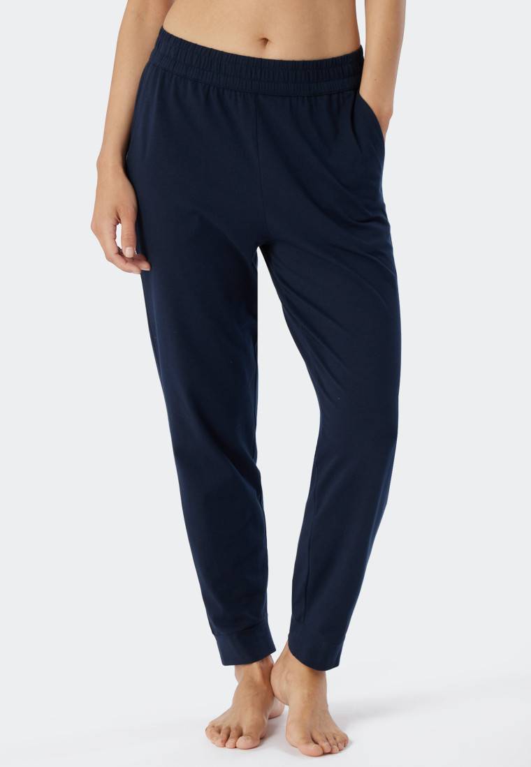 Schiesser Hose lang dunkelblau - Mix+Relax Top Angebot