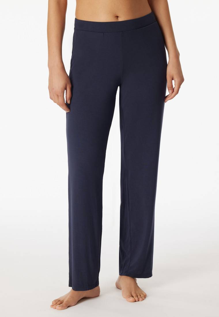 Schiesser Loungehose lang Modal Marlene-Schnitt blau - Mix+Relax Exklusive Angebote