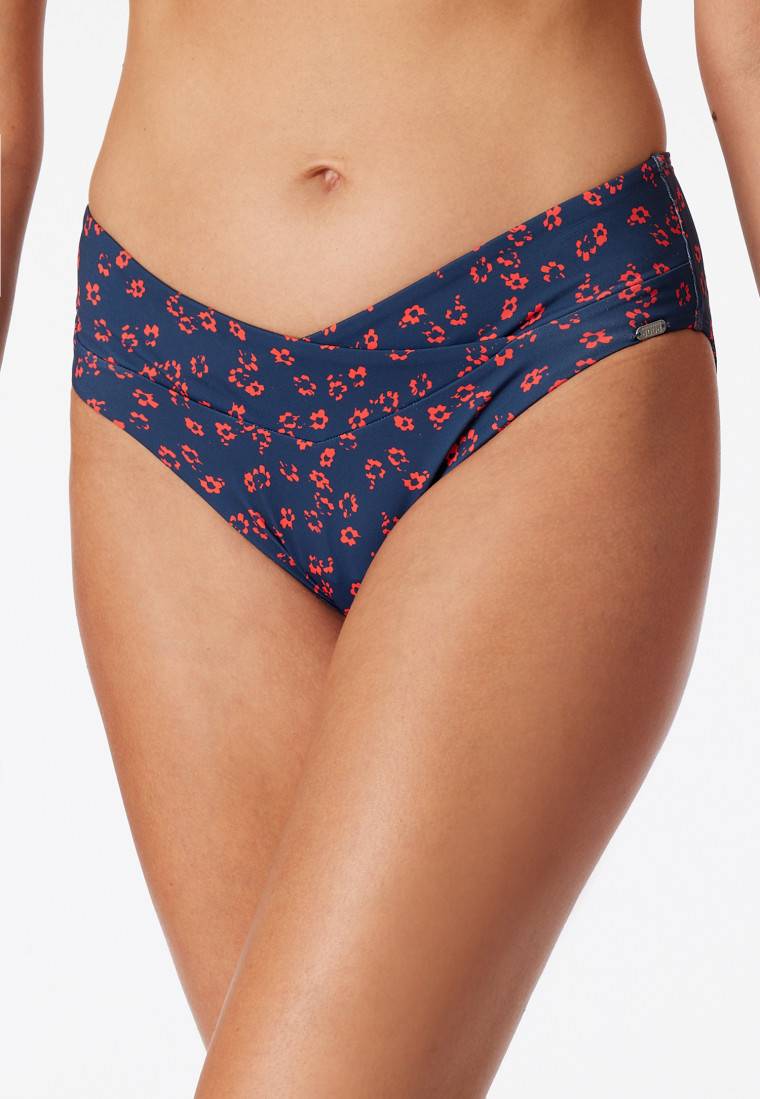 Schiesser Midi-Bikinislip V-Form Blumenprint multicolor - Aqua Mix & Match Bis zu 65% Rabatt