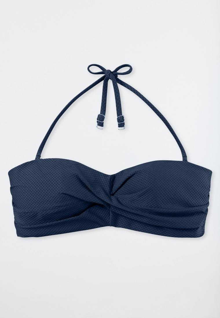 Schiesser Bikini Bandeau-Top variable Träger blau - Aqua Mix & Match Nur für heute