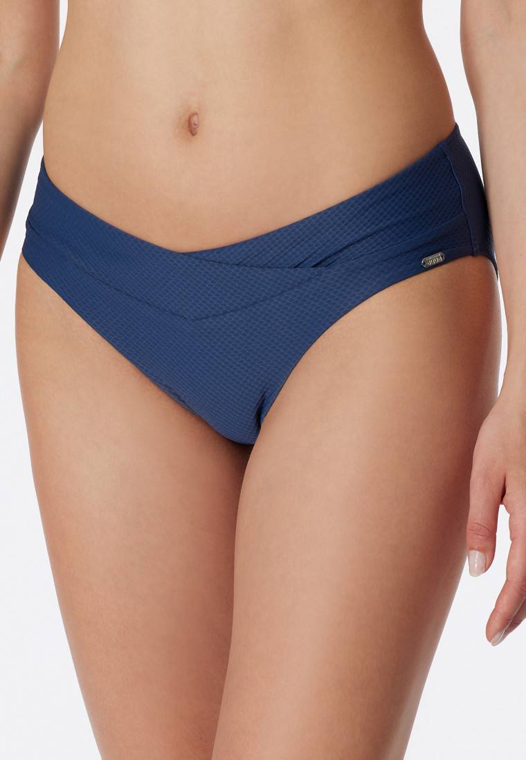 Schiesser Midi-Bikinislip V-Form blau - Aqua Mix & Match Sonderangebot der Fabrik