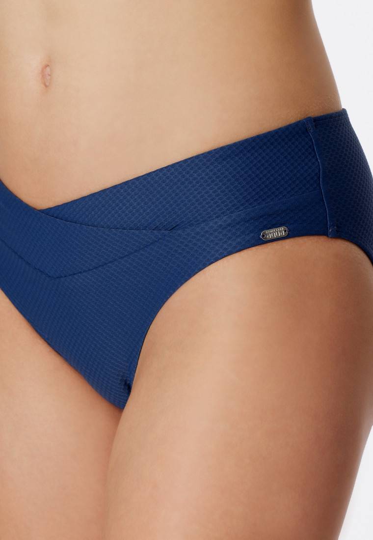 Schiesser Midi-Bikinislip V-Form blau - Aqua Mix & Match Sonderangebot der Fabrik