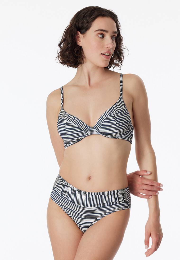 Schiesser Bügel-Bikini verstellbare Träger Midi-Slip mehrfarbig gestreift - Ocean Dive Discount Store für neue Produkte