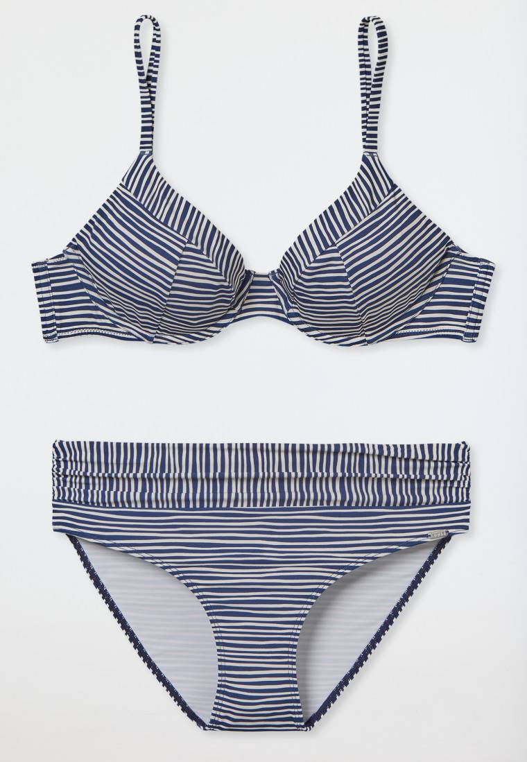 Schiesser Bügel-Bikini verstellbare Träger Midi-Slip mehrfarbig gestreift - Ocean Dive Discount Store für neue Produkte