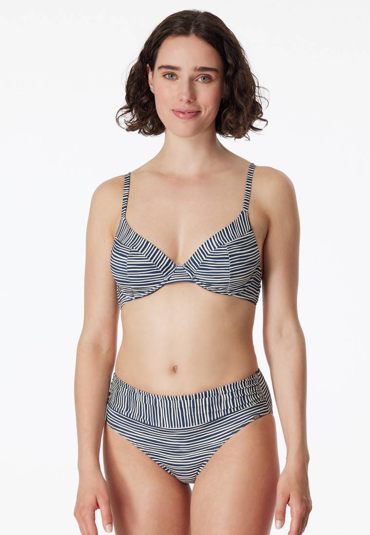 Schiesser Bügel-Bikini verstellbare Träger Midi-Slip mehrfarbig gestreift - Ocean Dive Discount Store für neue Produkte