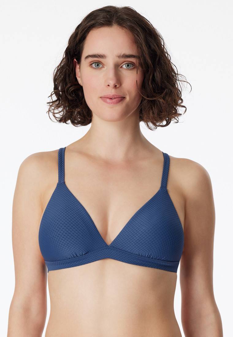 Schiesser Bikini Triangel-Top herausnehmbare Pads variable Träger blau - Aqua Mix & Match 50% Rabatt mit kostenlosem Versand