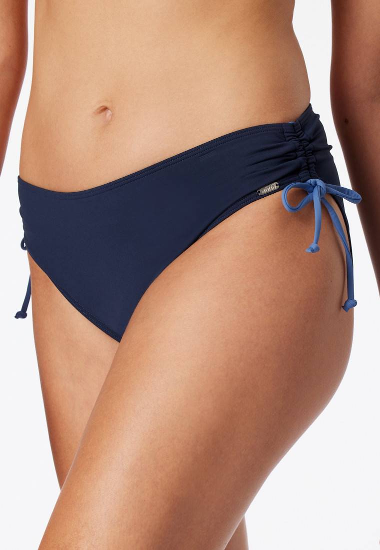 Schiesser Bandeau Bügel-Bikini Softcups variable Träger Midi-Slip verstellbare Seiten nachtblau - Ocean Swim Kostenloser Versand international
