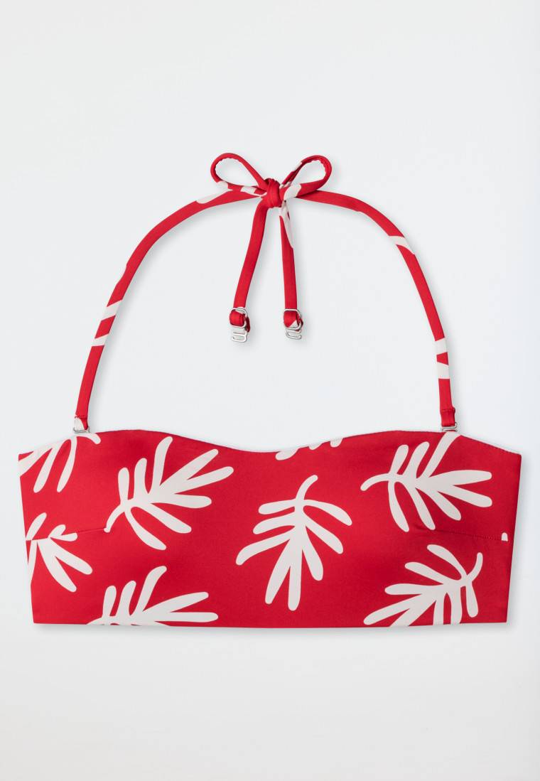 Schiesser Bandeau Bikini-Top gefüttert Softcups variable Träger Korallen rot - Mix & Match Coral Life Begrenzt auf 3 Tage
