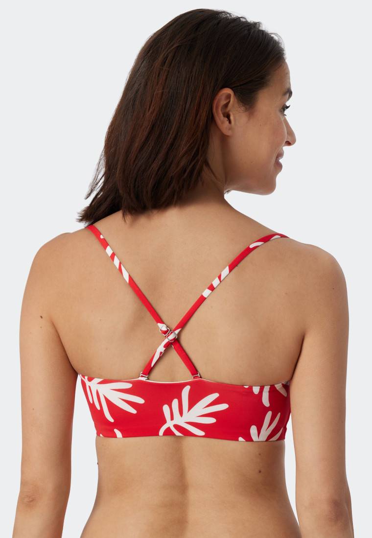 Schiesser Bandeau Bikini-Top gefüttert Softcups variable Träger Korallen rot - Mix & Match Coral Life Begrenzt auf 3 Tage