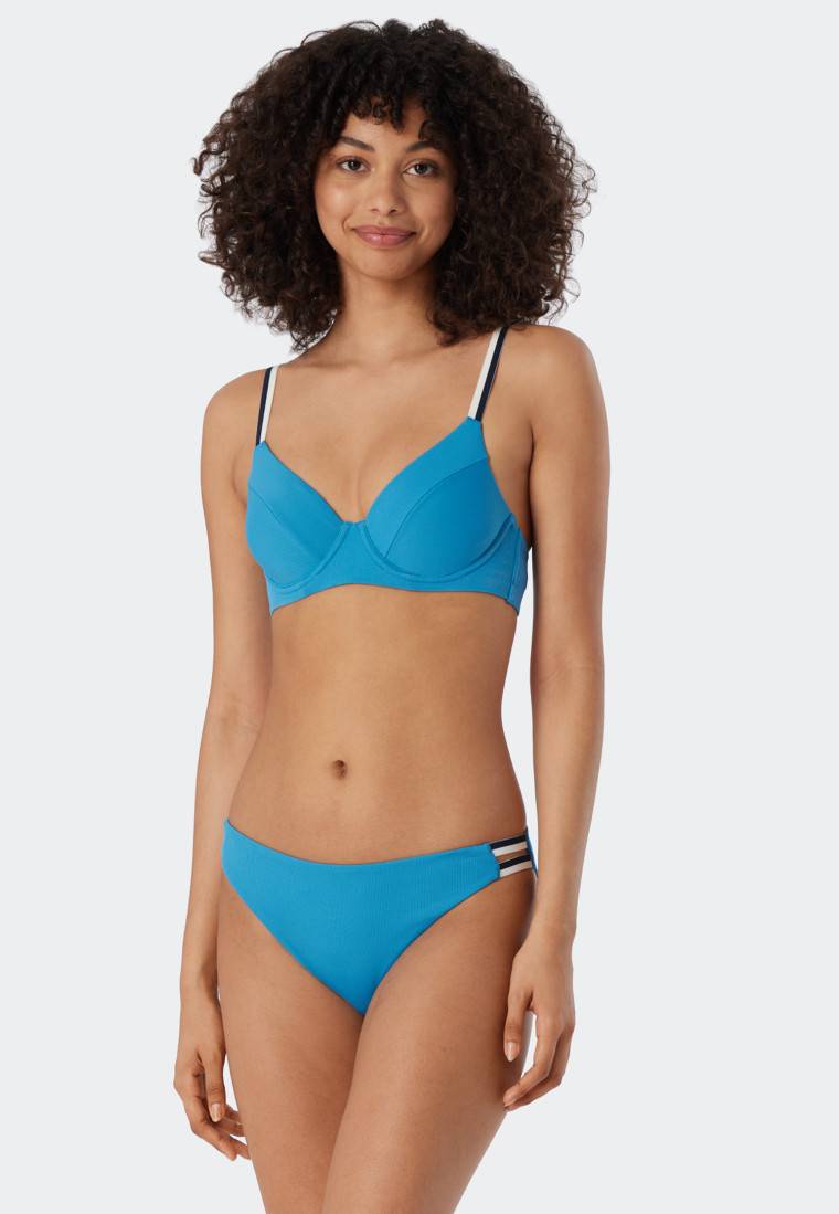 Schiesser Bügel-Bikini-Set variable Träger Mini-Slip Ripp-Optik aquarium - Underwater Black Friday Preise