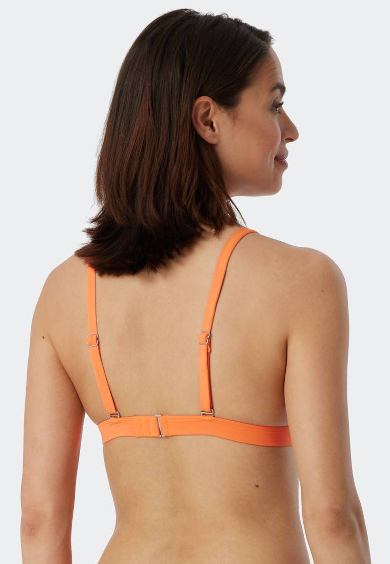 Schiesser Bikini Triangel-Top herausnehmbare Cups variable Träger Streifen orange - Mix & Match Reflections Rabatte dieses Monats