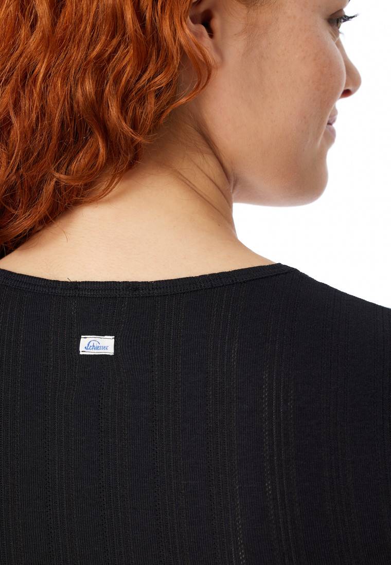 Schiesser Shirt kurzarm schwarz - Revival Agathe Blitzverkäufe