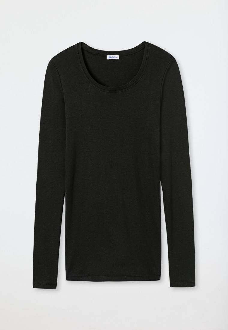 Schiesser Shirt langarm schwarz - Revival Berta Fabrik Onlineshop