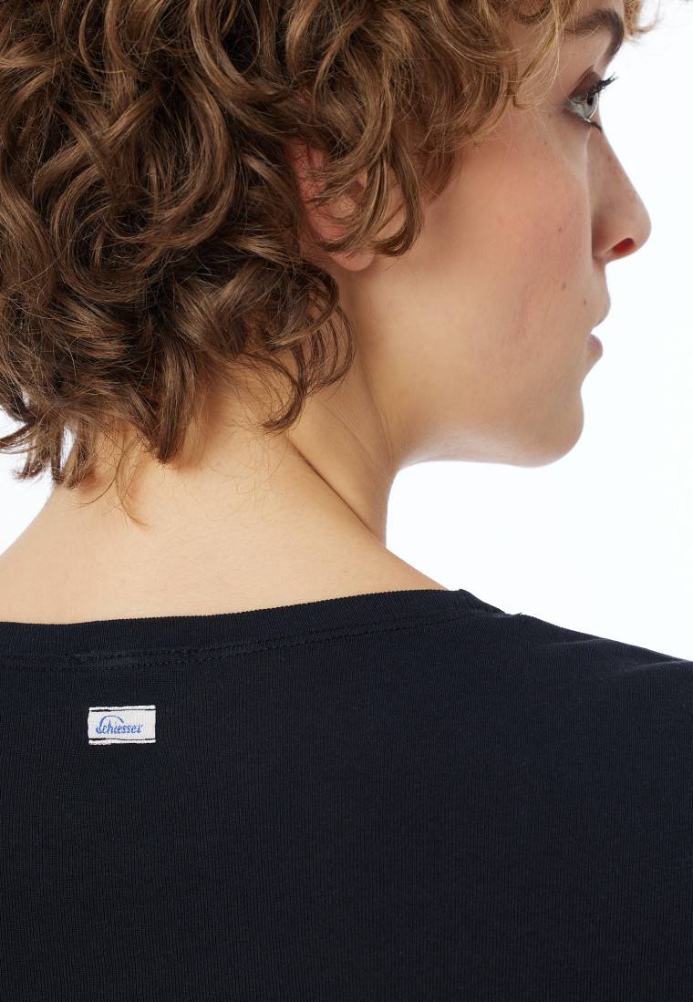 Schiesser Shirt langarm schwarz - Revival Berta Fabrik Onlineshop