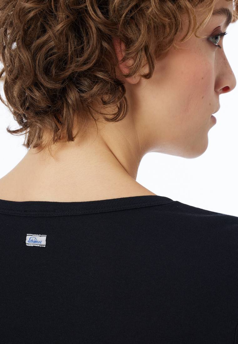 Schiesser Shirt langarm schwarz - Revival Berta Fabrikpreis