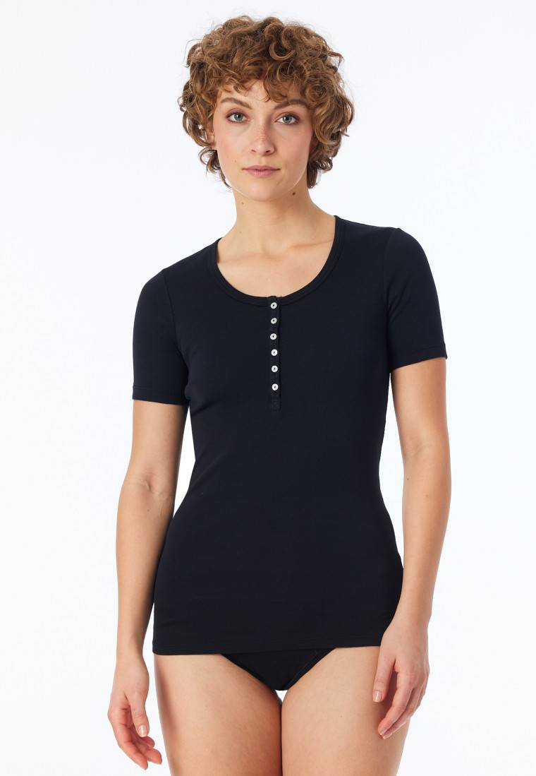 Schiesser Shirt kurzarm schwarz - Revival Berta Günstig kaufen