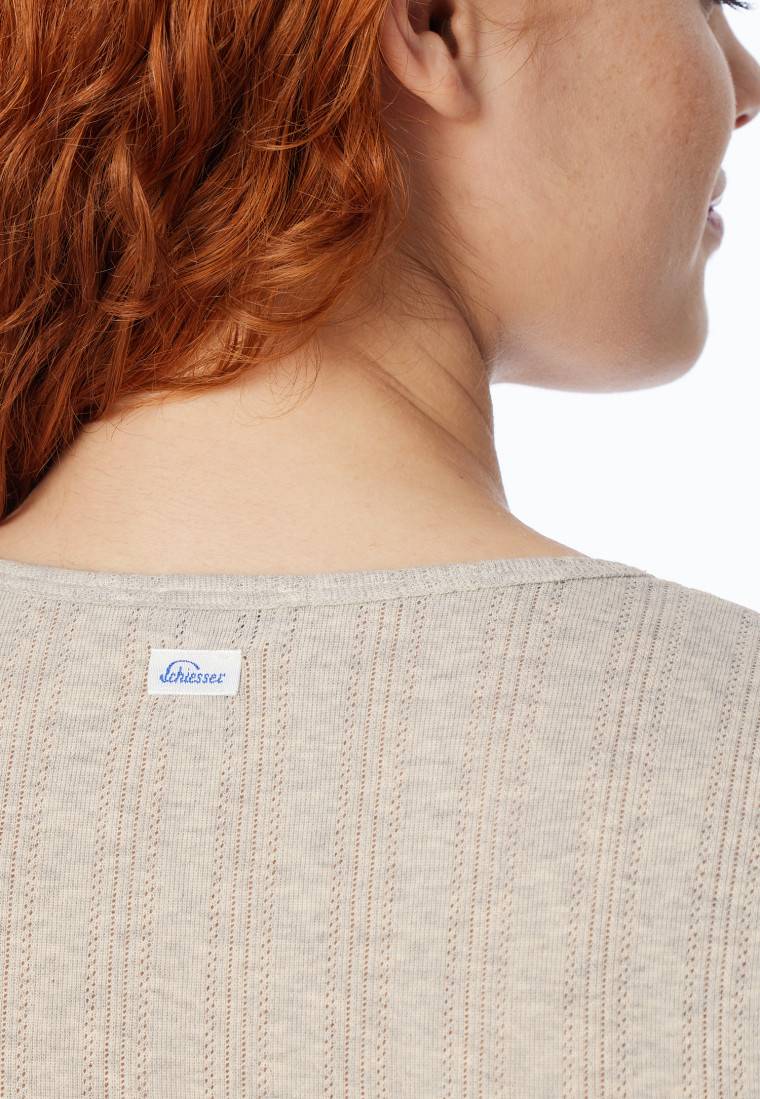 Schiesser Shirt langarm grau meliert - Revival Agathe Großer Ausverkauf