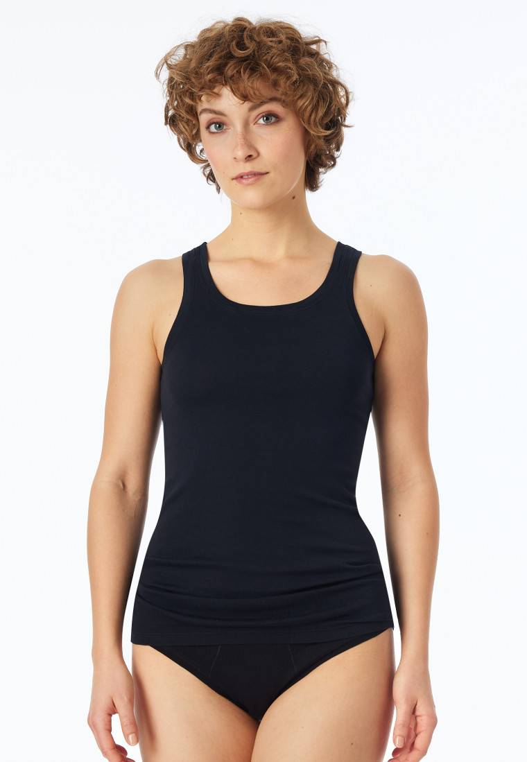 Schiesser Top schwarz - Revival Berta Preisnachlass