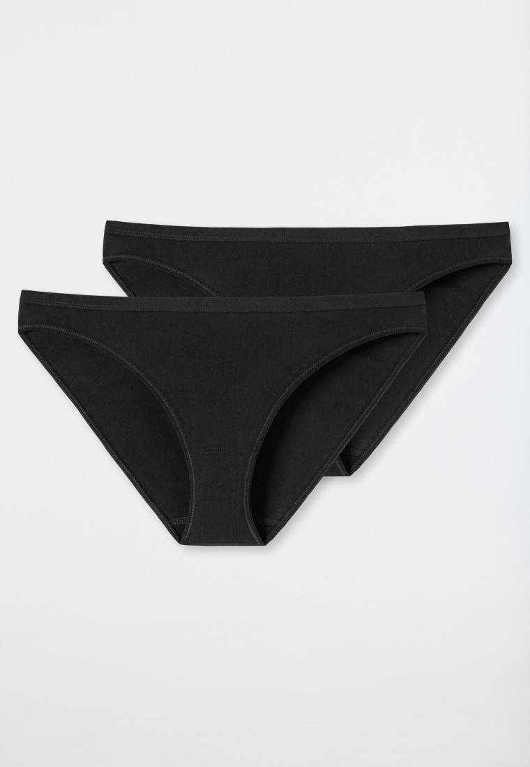 Schiesser Mini 2er-Pack Organic Cotton schwarz - 95/5 Valentinstagsangebot
