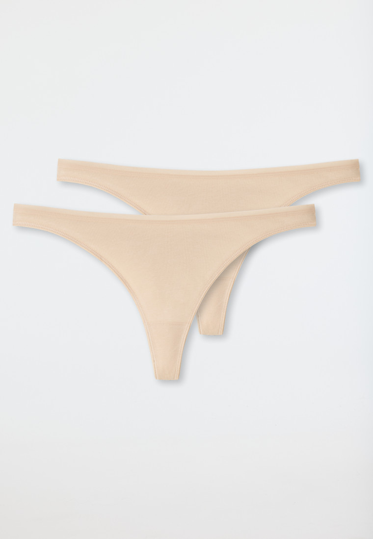 Schiesser String 2er-Pack Organic Cotton sand - 95/5 Heißer Verkauf