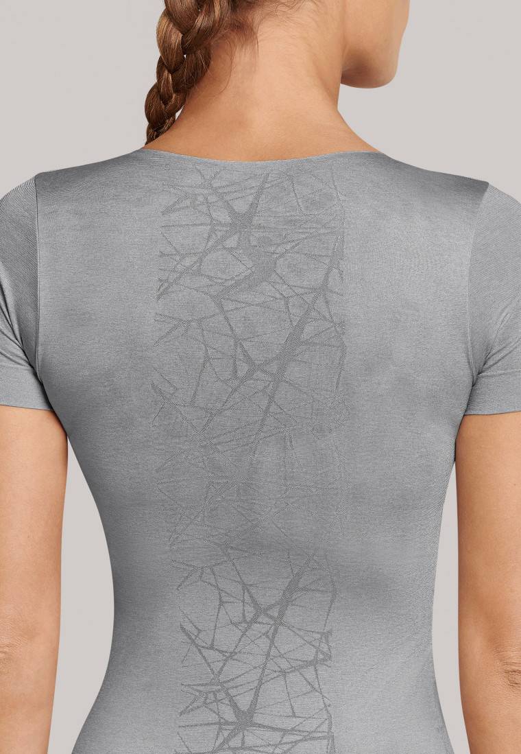 Schiesser Shirt kurzarm ultraleicht Seamless silbergrau - Active Mesh Light Riesige Ersparnisse