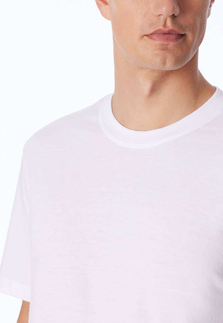 Schiesser Shirt kurzarm Jersey 2er-Pack rundhals weiß - American T-Shirt Bis zu 50% Rabatt